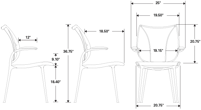 Humanscale Liberty Side Chair Specifications