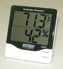 Digital Humidity and Temperature Indicator with 1 inch Digits