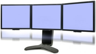 Ergotron LX Triple Display Lift LCD Desk Stand