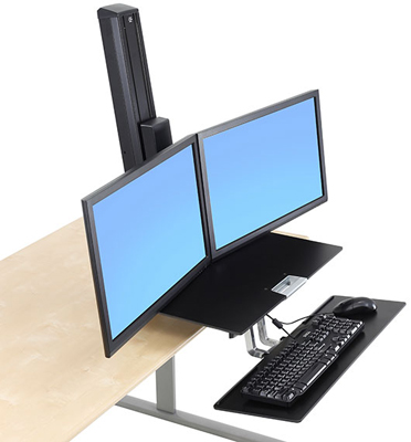 Ergotron WorkFit-S Dual Monitor with Worksurface+