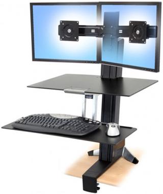 Ergotron WorkFit-S Dual Monitor with Worksurface+