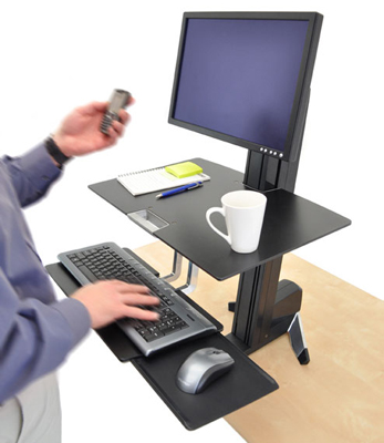 Ergotron WorkFit-S Single LD with Worksurface+