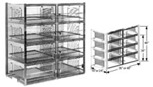 48x18x48 Static Dissipative Plenum Wall Desiccator Cabinet 8 Doors