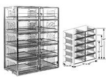 36x18x60 Static Dissipative Plenum Wall Desiccator Cabinet 10 Doors
