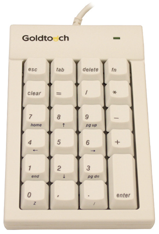 Goldtouch Mac USB Numeric KeyPad | White