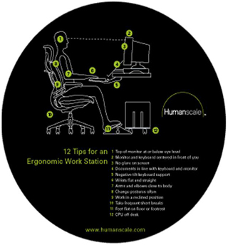 Humanscale 9 inch 12-Tips Ergo Mouse Pad