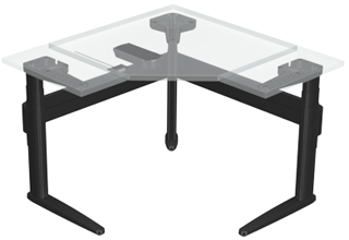 SpaceCo ILSF3 Three ILS freestanding corner (Table Top Not Included)