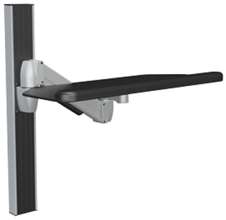 SpaceCo SA0125CB SpaceArm Wall Channel Mount with 25 Inch Cut Corner Platform