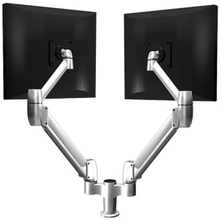SpaceCo SS02 Sit - Stand Double SpaceArm Monitor Arm No Extension